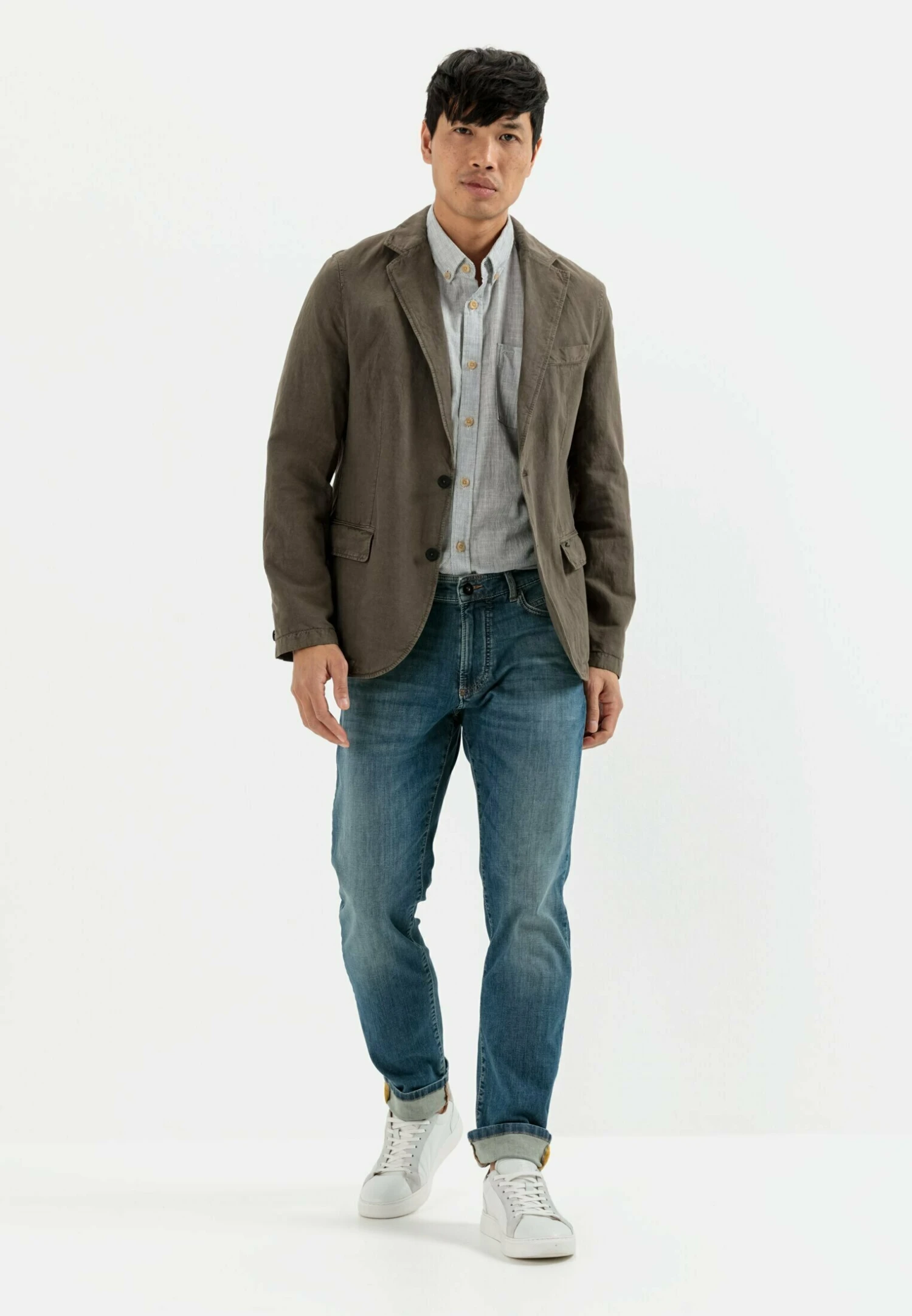 Camel Active Aus Einem Mix - Blazer - Olive Brown 2 Camel Active Aus Einem Mix - Blazer - Olive Brown - Afbeelding 2