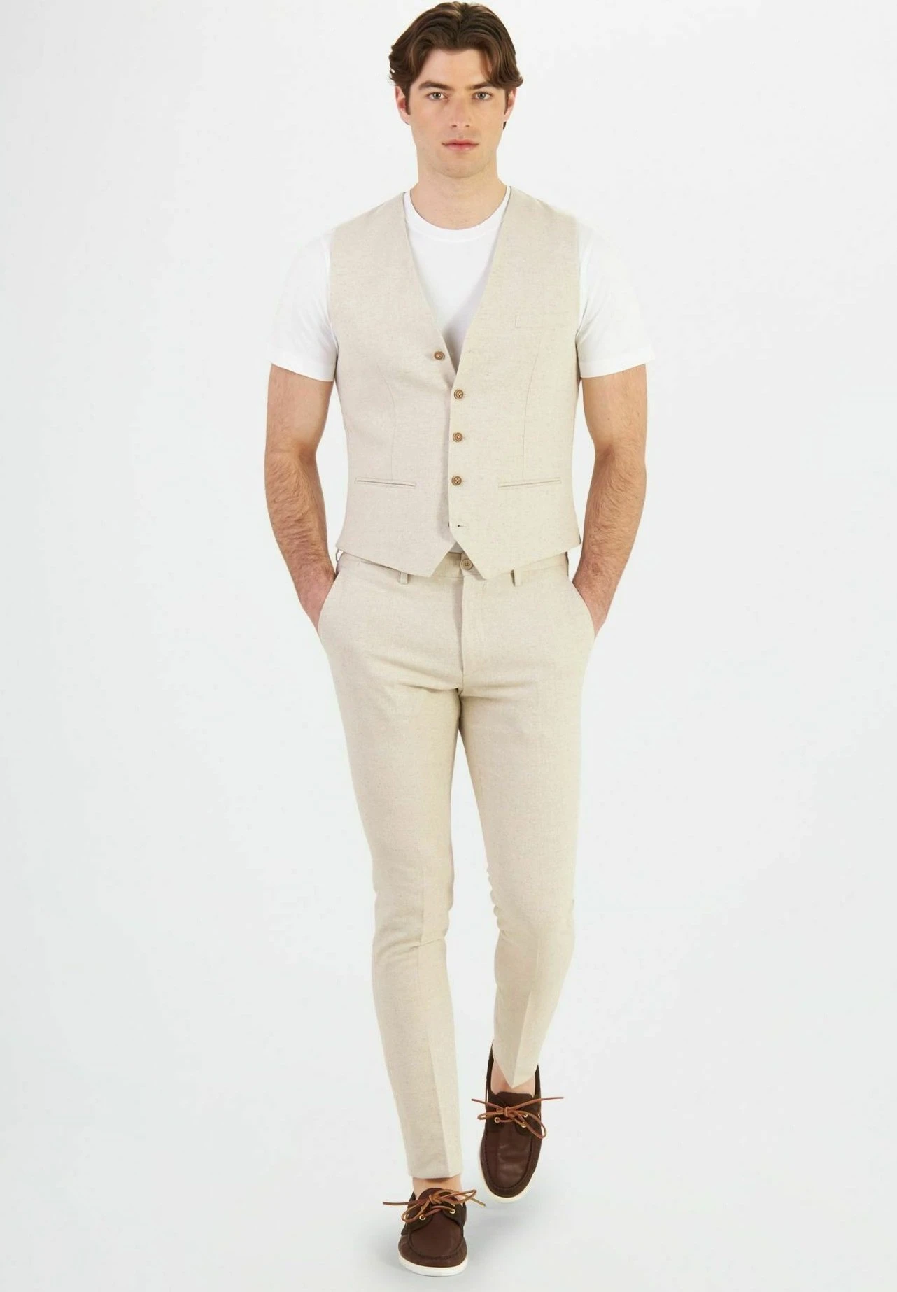 With Buttons - Gilet - Safari 2 With Buttons - Gilet - Safari - Afbeelding 2