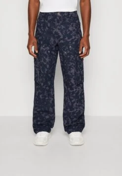 Sean John Script Logo Floral Camouflage - Cargobroek - Blue
