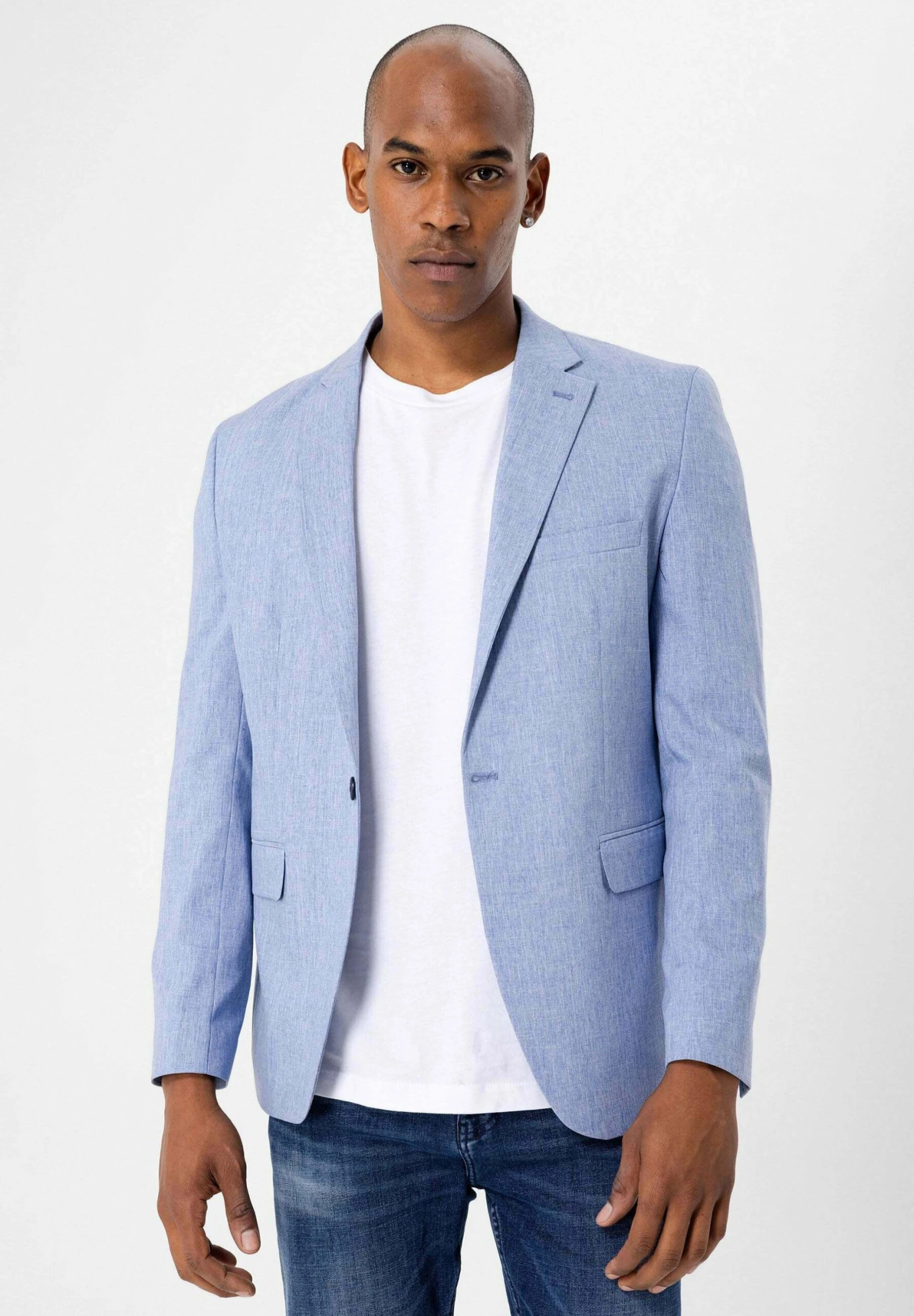Blazer - Baby Blue Melange 7 Blazer - Baby Blue Melange - Afbeelding 7