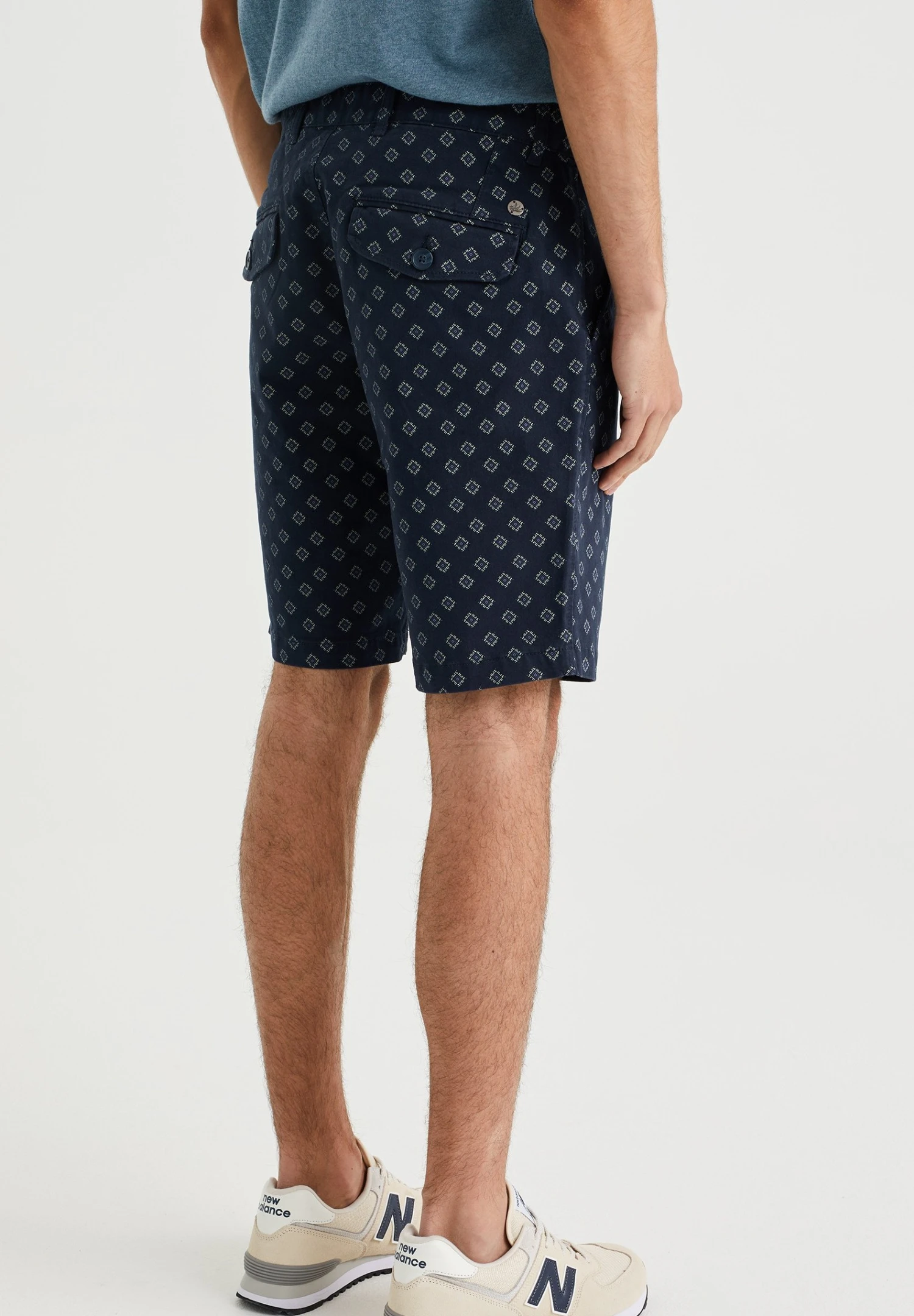 WE FASHION Regular Fit Met Dessin - Shorts - Blue 3 WE FASHION Regular Fit Met Dessin - Shorts - Blue - Afbeelding 3