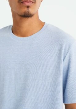 WE FASHION Met Structuur - T-Shirt Basic - Blue -Next Verkoopwinkel 8ab8d712ceca4e99b7c397bb82f74ff8