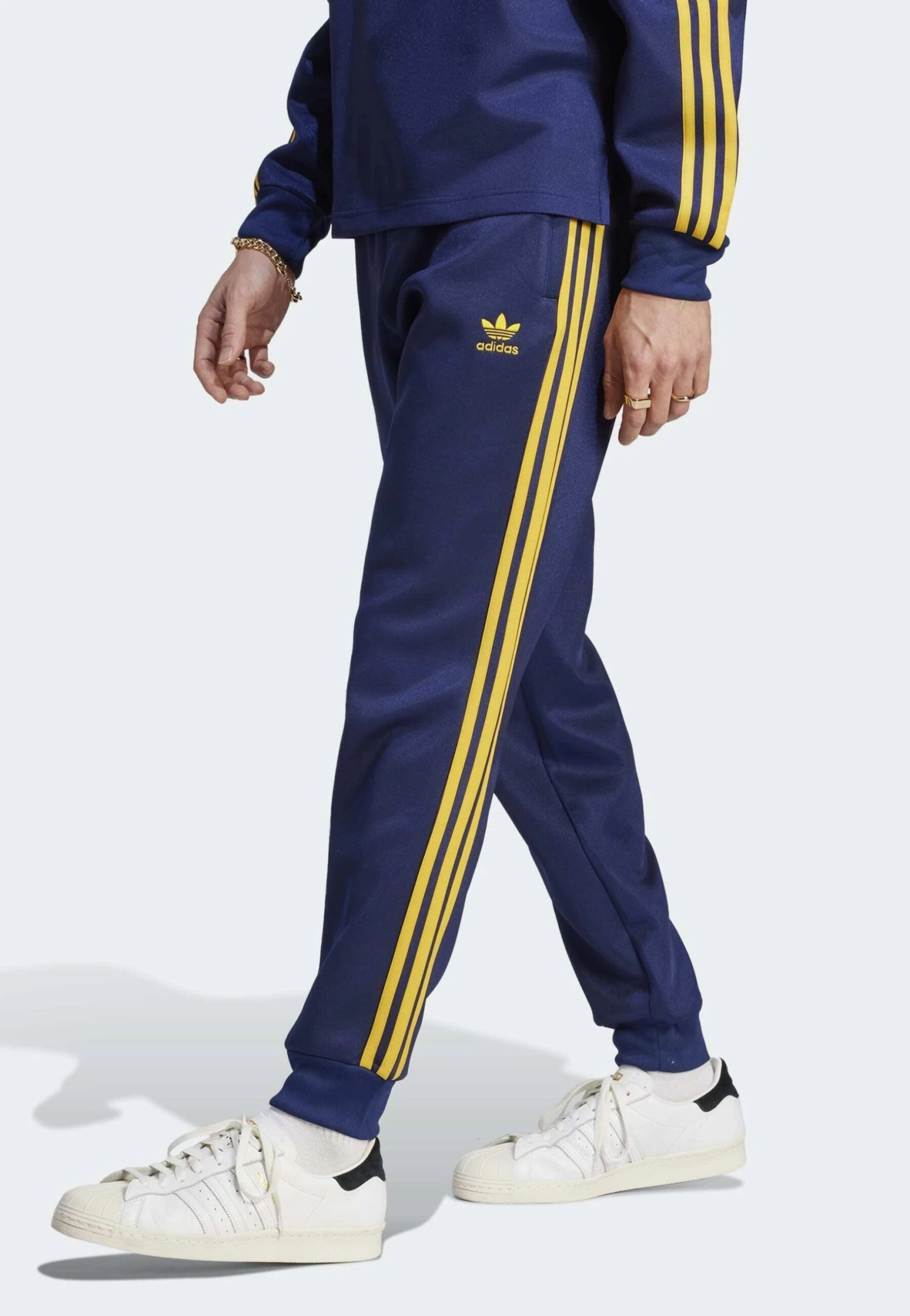 Adidas Originals Adicolor Classics+ Sst - Trainingsbroek - Dark Blue Crew Yellow 2 Adidas Originals Adicolor Classics+ Sst - Trainingsbroek - Dark Blue Crew Yellow - Afbeelding 2