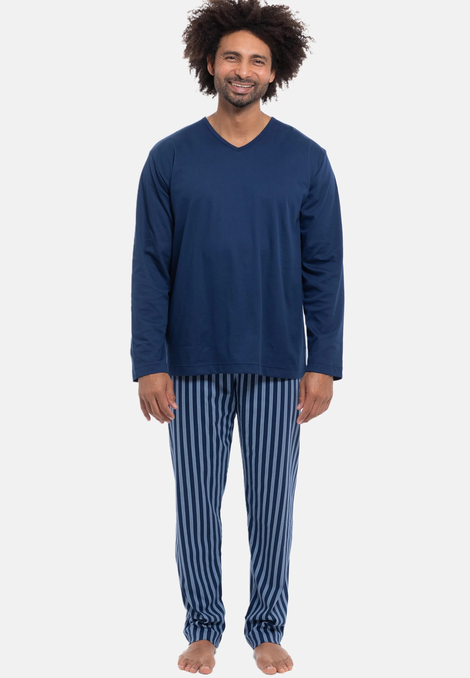MEY Langarm- Pyjama - Blau 1 MEY Langarm- Pyjama - Blau