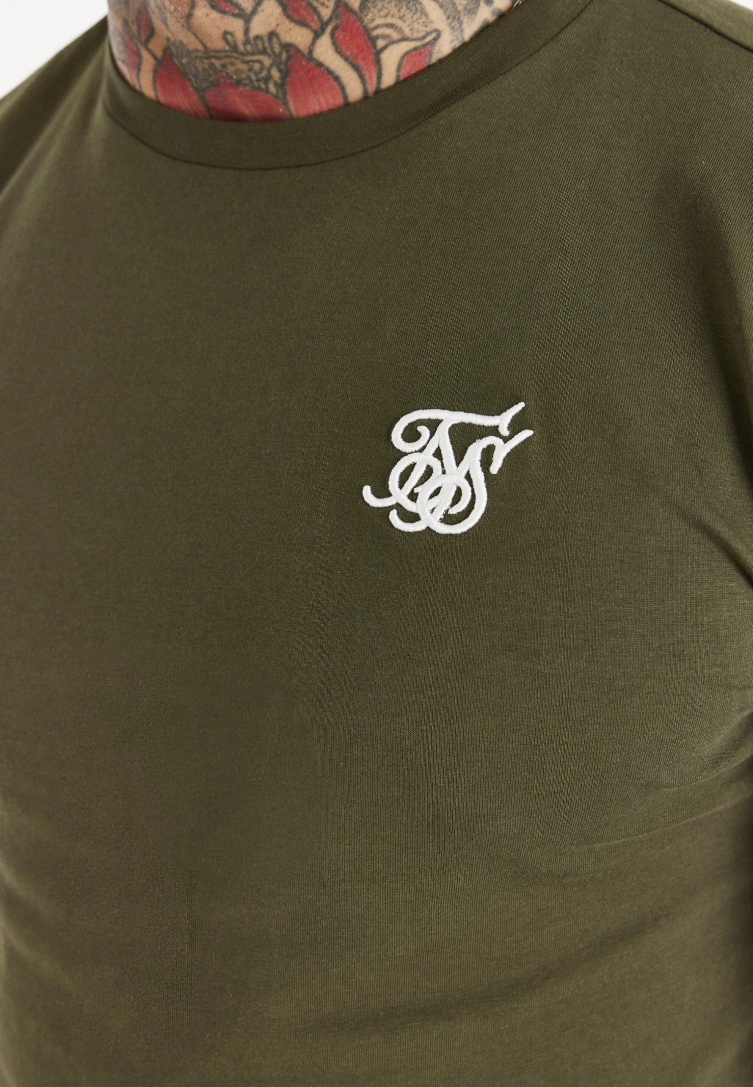 SikSilk Gym Tee - T-Shirt Basic - Khaki 6 SikSilk Gym Tee - T-Shirt Basic - Khaki - Afbeelding 6