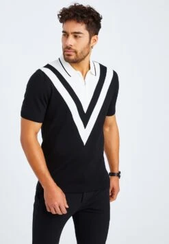 Fein - Poloshirt - Schwarz-Ecru -Next Verkoopwinkel 928be0f8c37c447fabacaf1c92074e8b