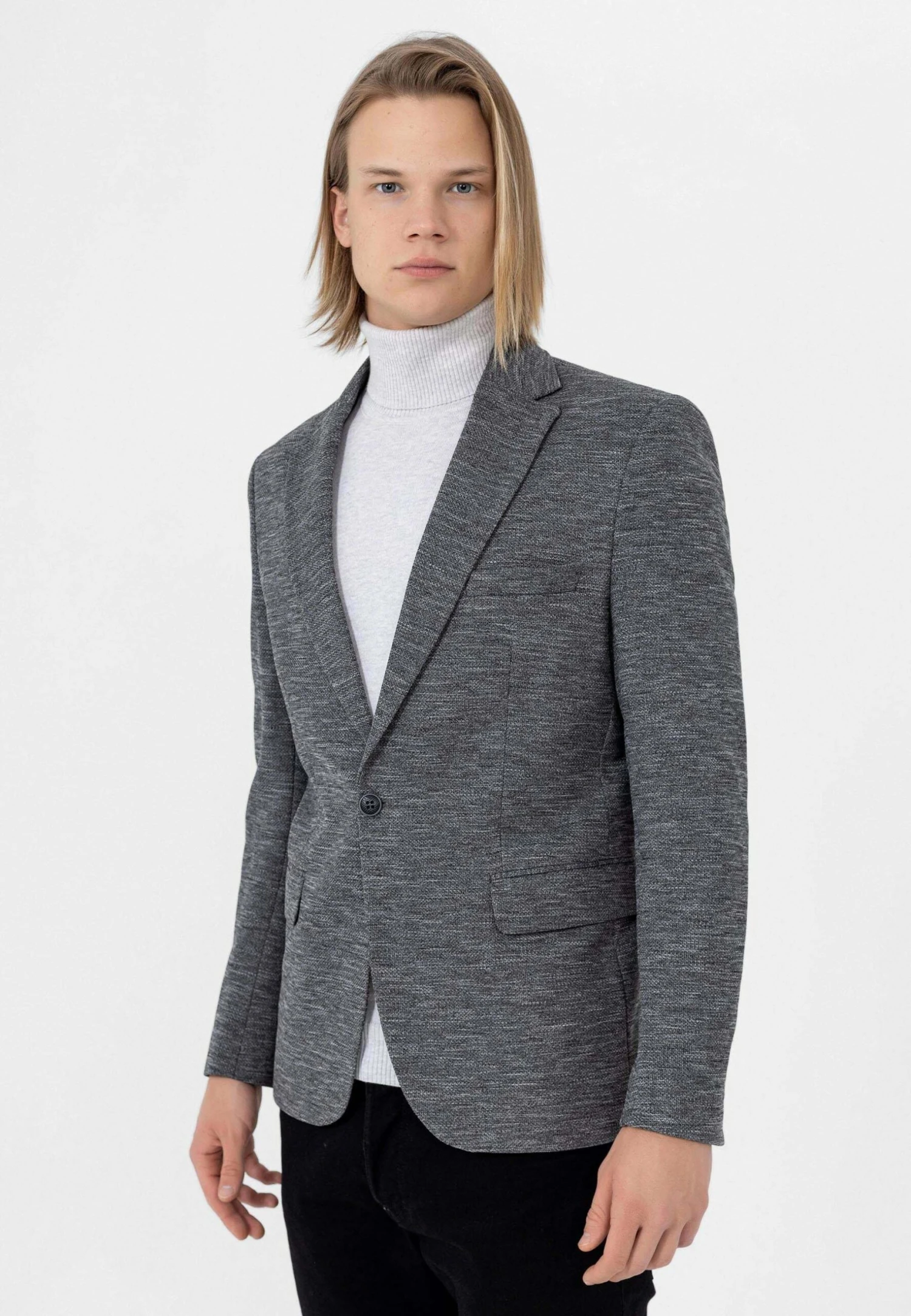 Blazer - Antracite Melange 4 Blazer - Antracite Melange - Afbeelding 4