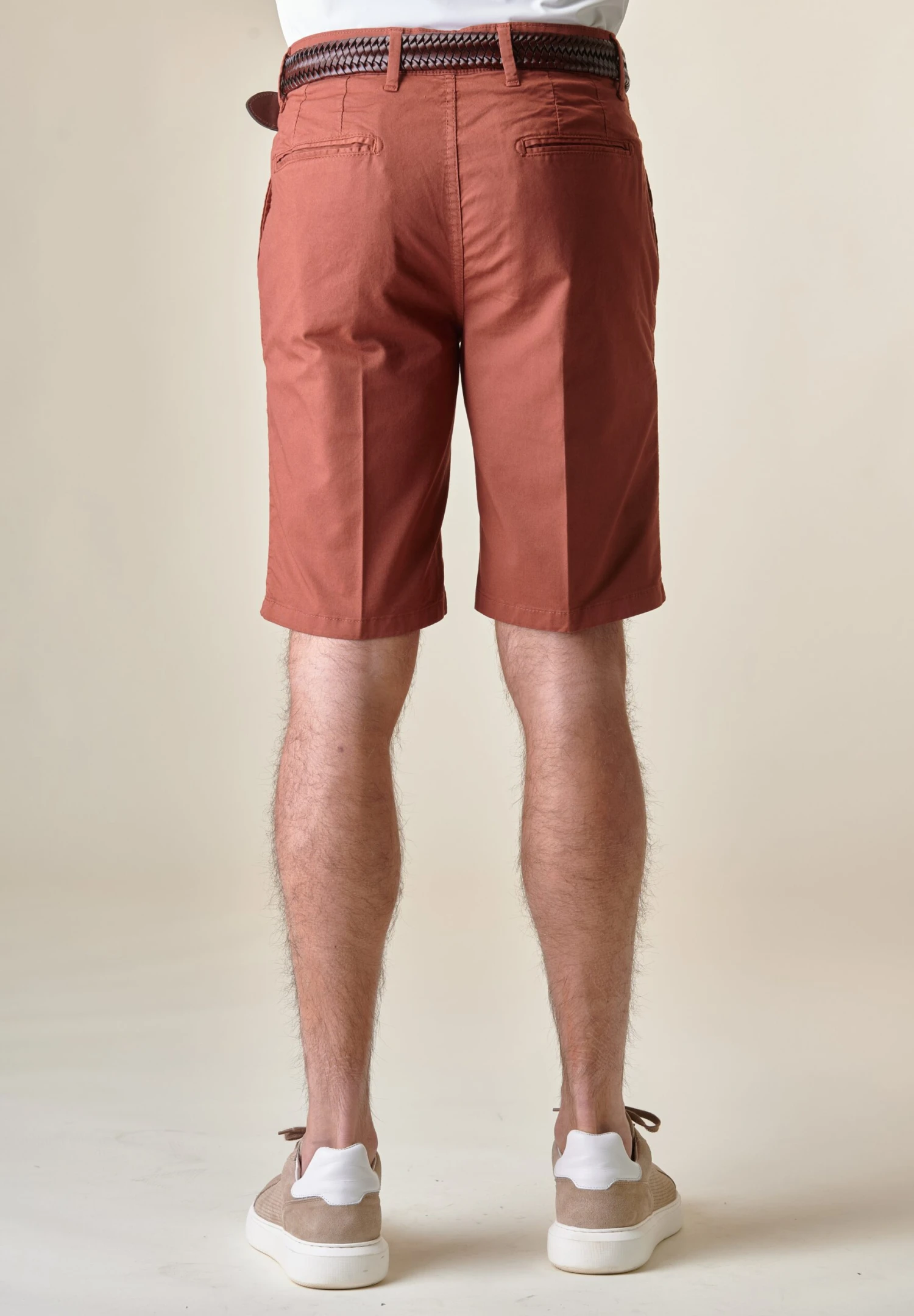 Stretch Gabardine Bermuda - Shorts - Light Brown 2 Stretch Gabardine Bermuda - Shorts - Light Brown - Afbeelding 2