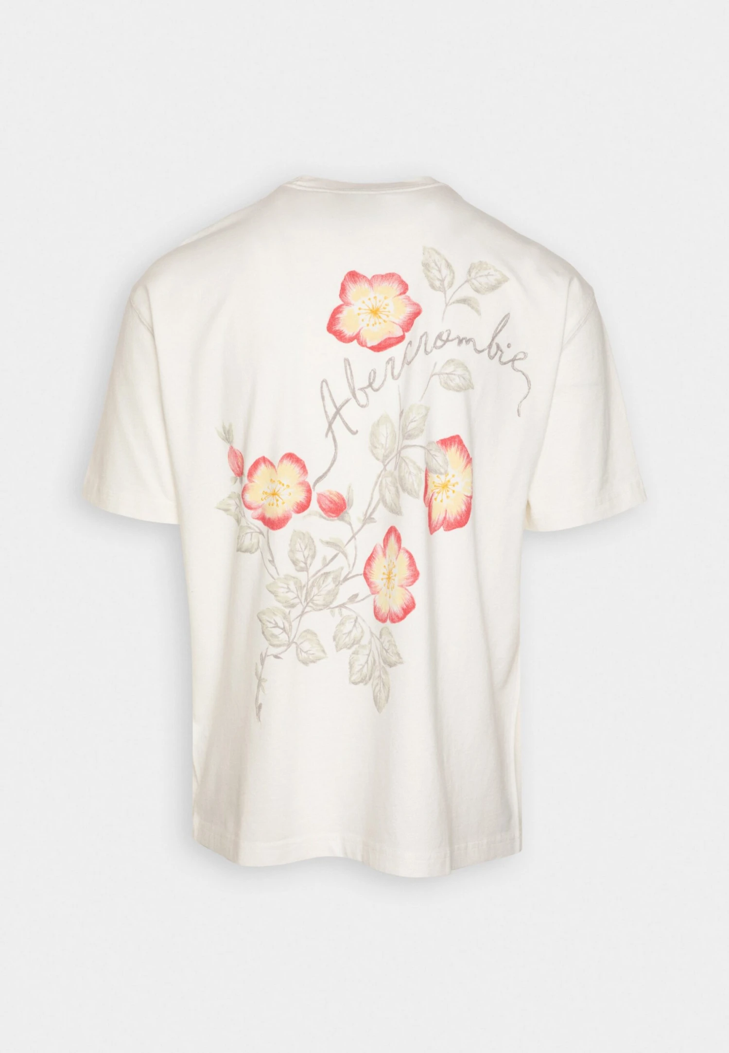 Abercrombie & Fitch Floral Embroidery Logo Tee - T-Shirt Print - Jet Stream 6 Abercrombie & Fitch Floral Embroidery Logo Tee - T-Shirt Print - Jet Stream - Afbeelding 6