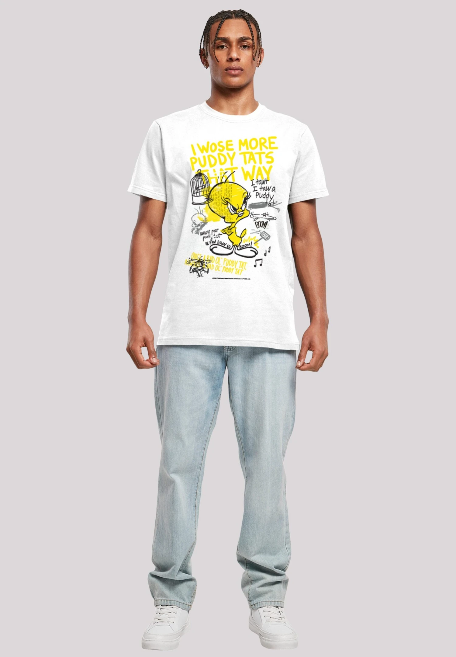F4NT4STIC Looney Tunes Tweety Pie More Puddy Tats - T-Shirt Print - White 2 F4NT4STIC Looney Tunes Tweety Pie More Puddy Tats - T-Shirt Print - White - Afbeelding 2