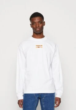 Calvin Klein Jeans Transparent Stripe Logo Ls - Longsleeve - Bright White