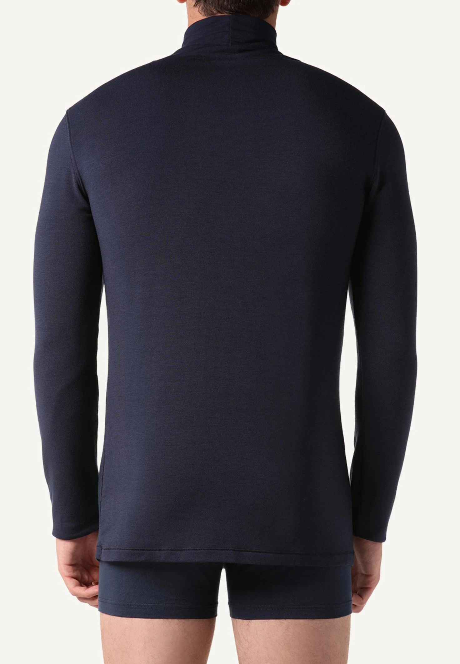 Intimissimi Langarm-Shirt Aus Kaschmir-Modal Mit Rollkragen - Pyjamashirt - Blue 2 Intimissimi Langarm-Shirt Aus Kaschmir-Modal Mit Rollkragen - Pyjamashirt - Blue - Afbeelding 2