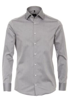 Venti Modern Fit - Zakelijk Overhemd - Silver
