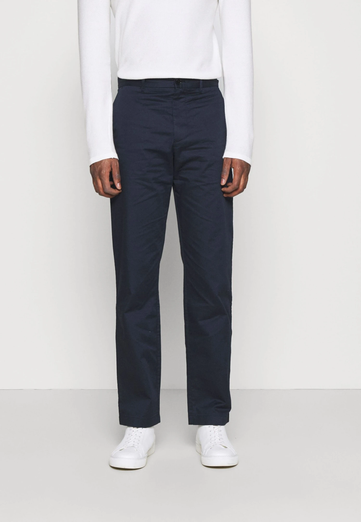 Wood Wood Marcus Light Twill Trousers - Chino - Navy 1 Wood Wood Marcus Light Twill Trousers - Chino - Navy