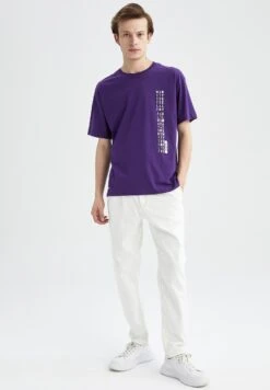 DeFacto Boxy Fit- T-Shirt Print - Purple 4 DeFacto Boxy Fit- T-Shirt Print - Purple -Next Verkoopwinkel a2c64fe1ee1545ec86fe2ff07fe74d25