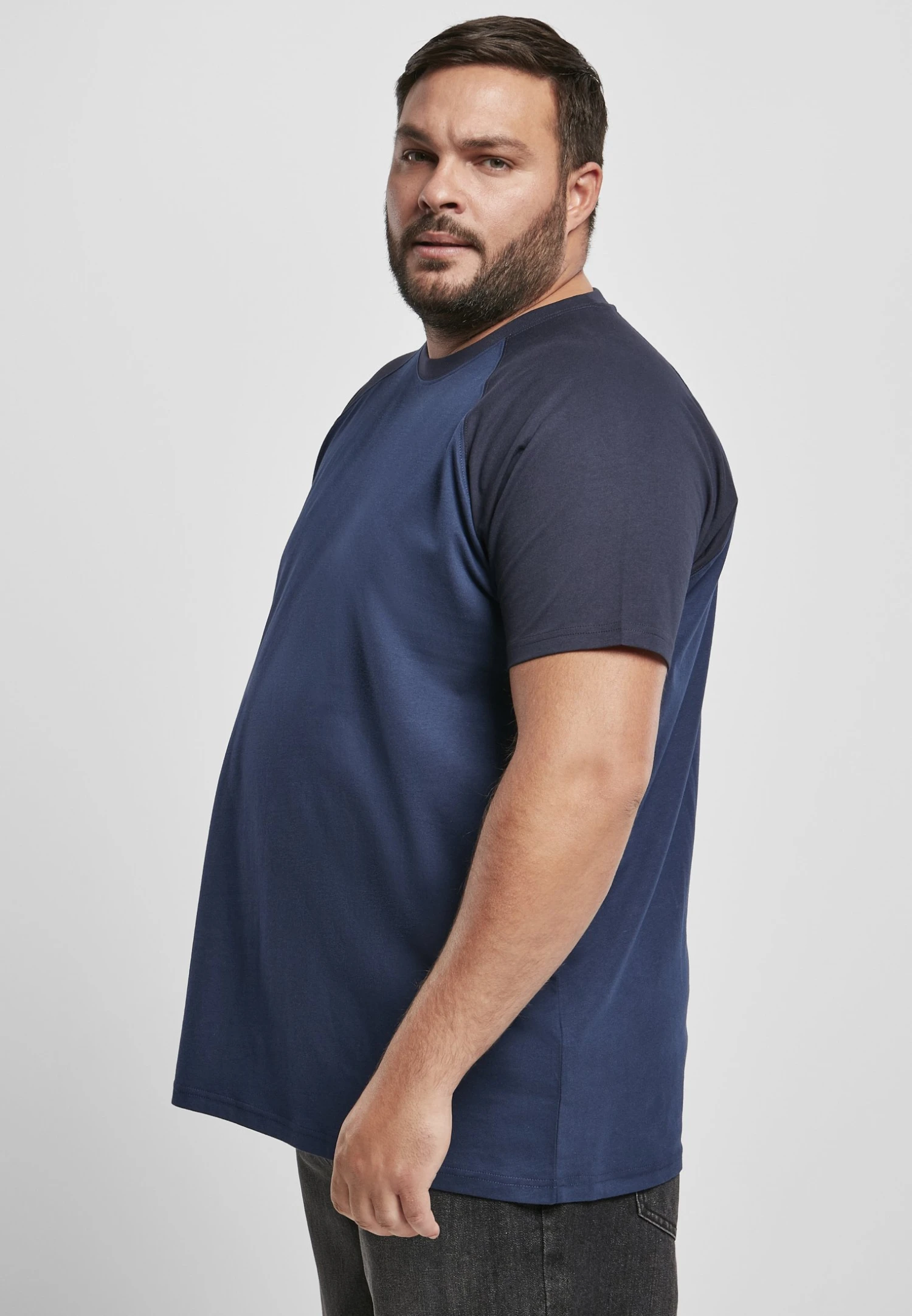 URBAN CLASSICS Raglan Contrast- T-Shirt Print - Darkblue 4 URBAN CLASSICS Raglan Contrast- T-Shirt Print - Darkblue - Afbeelding 4