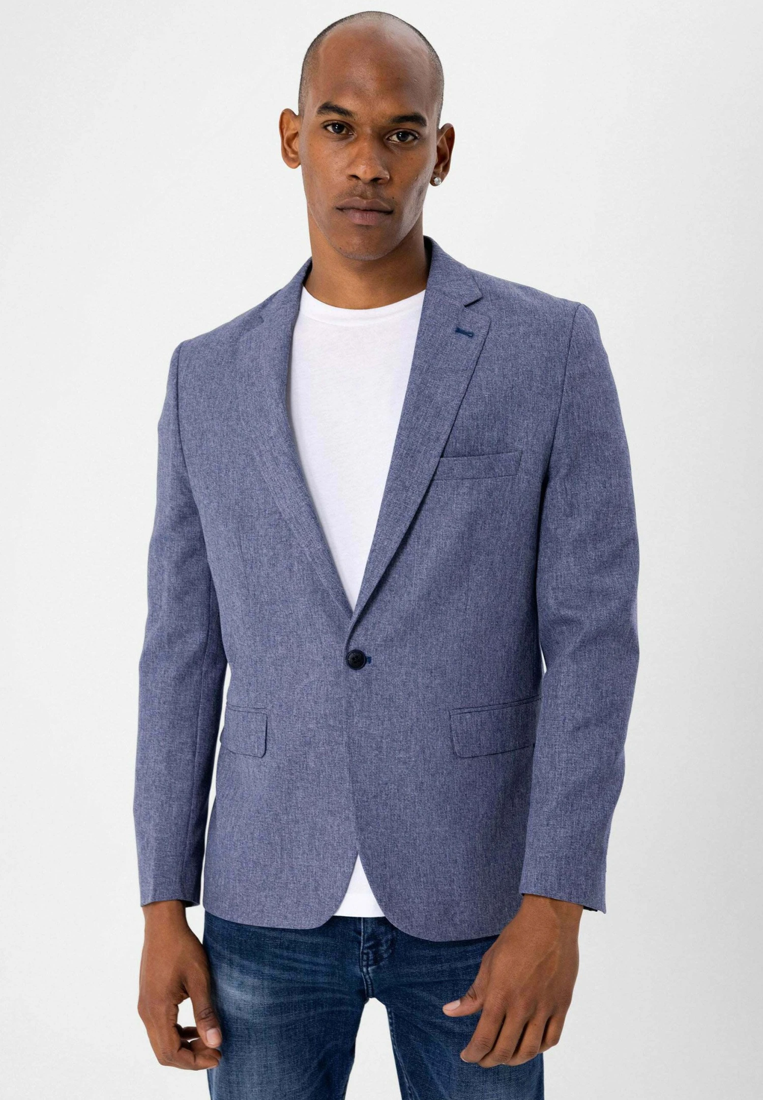 Blazer - Navy Melange 1 Blazer - Navy Melange