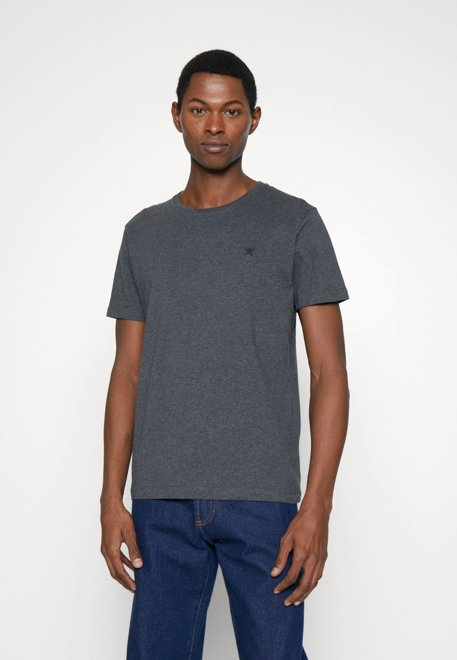 Hackett London T-Shirt Basic - Charcoal Marl 1 Hackett London T-Shirt Basic - Charcoal Marl