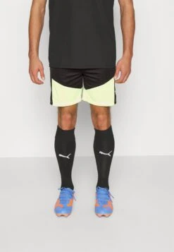 Puma Individual Training Shorts - Korte Broeken - Black/Fast Yellow