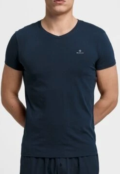 Gant 2-Pack V-Neck T-Shirts - Pyjamashirt - Navy/White