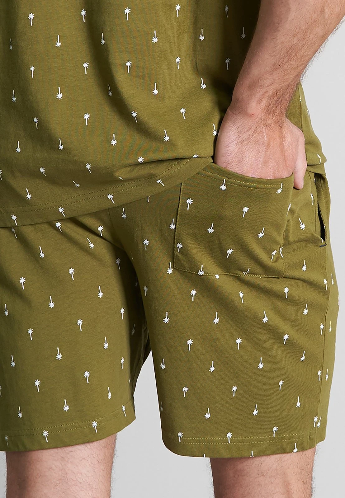 Tom Tailor Set Shorty - Pyjama - Grün Mittel Allover 3 Tom Tailor Set Shorty - Pyjama - Grün Mittel Allover - Afbeelding 3