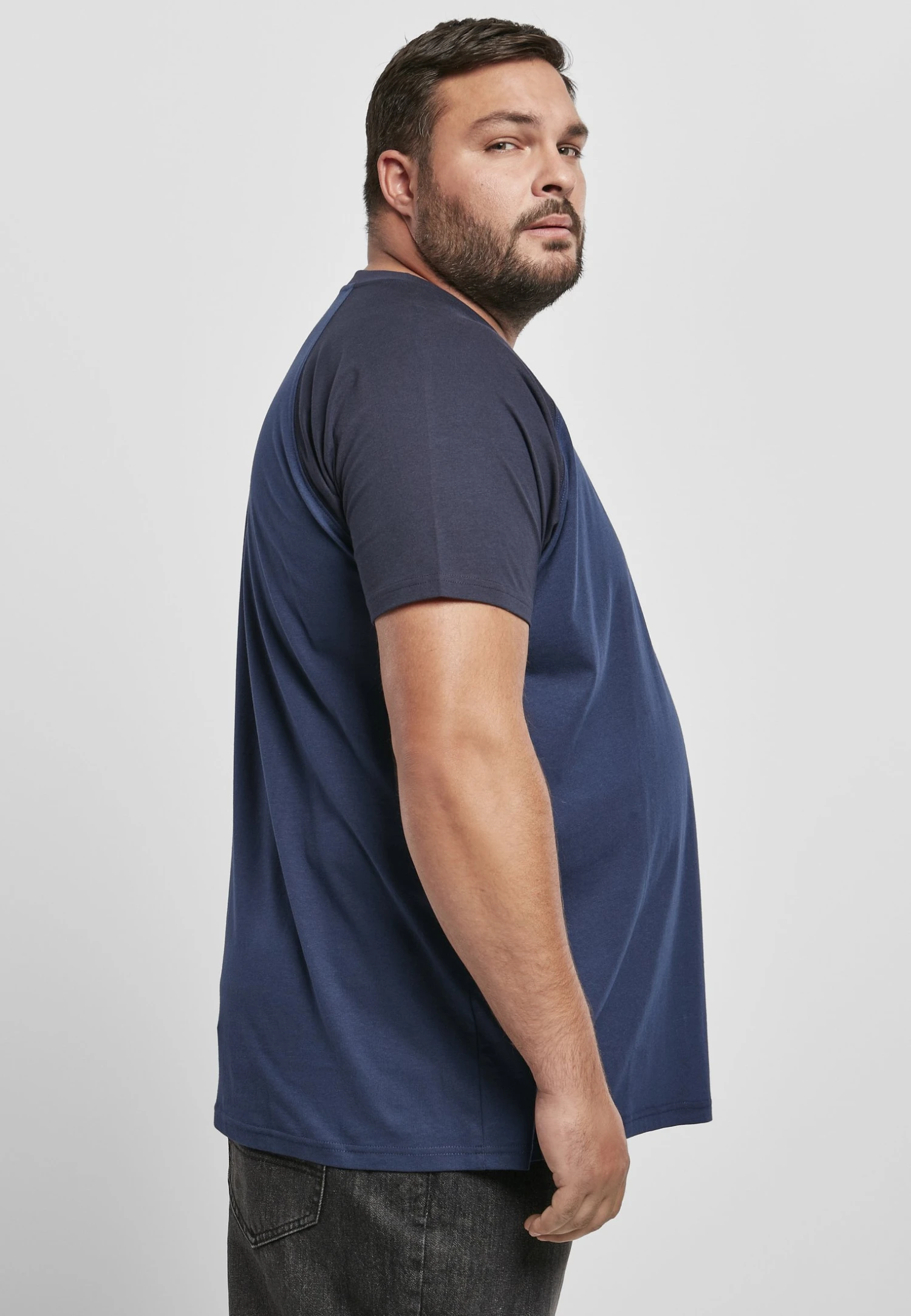 URBAN CLASSICS Raglan Contrast- T-Shirt Print - Darkblue 5 URBAN CLASSICS Raglan Contrast- T-Shirt Print - Darkblue - Afbeelding 5