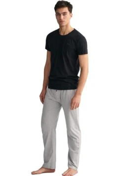 Gant C-Neck 2-Pack - Pyjamashirt - Schwarz Weiß