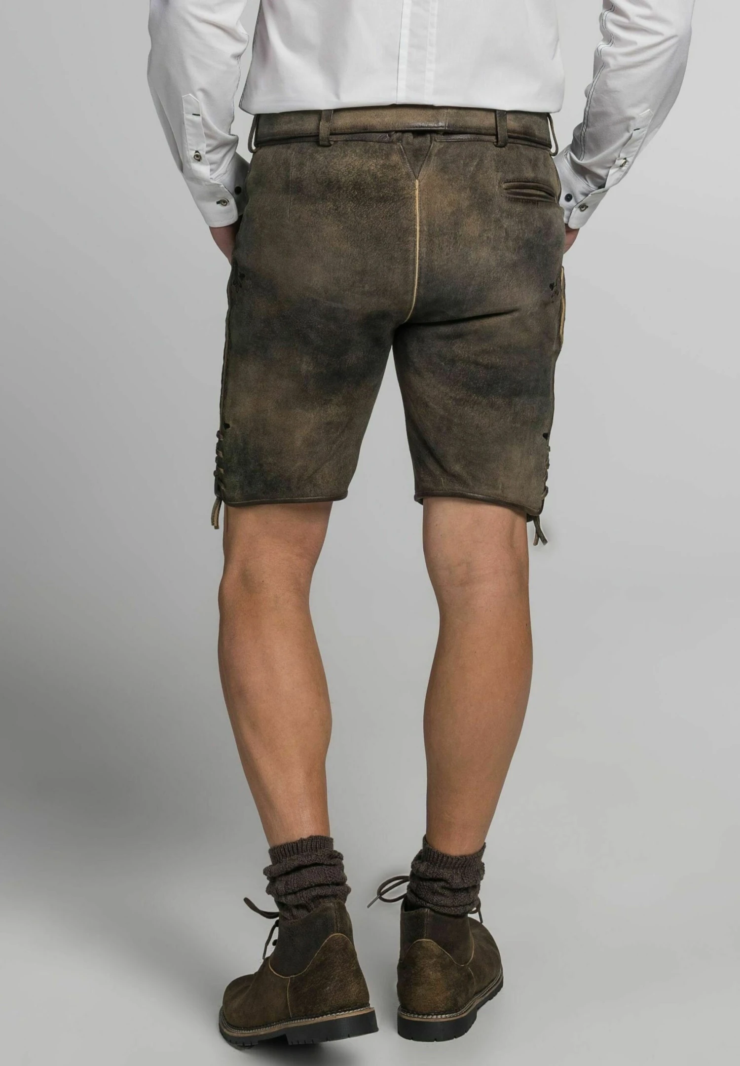 Spieth & Wensky Archibald - Leren Broek - Schwarz 2 Spieth & Wensky Archibald - Leren Broek - Schwarz - Afbeelding 2