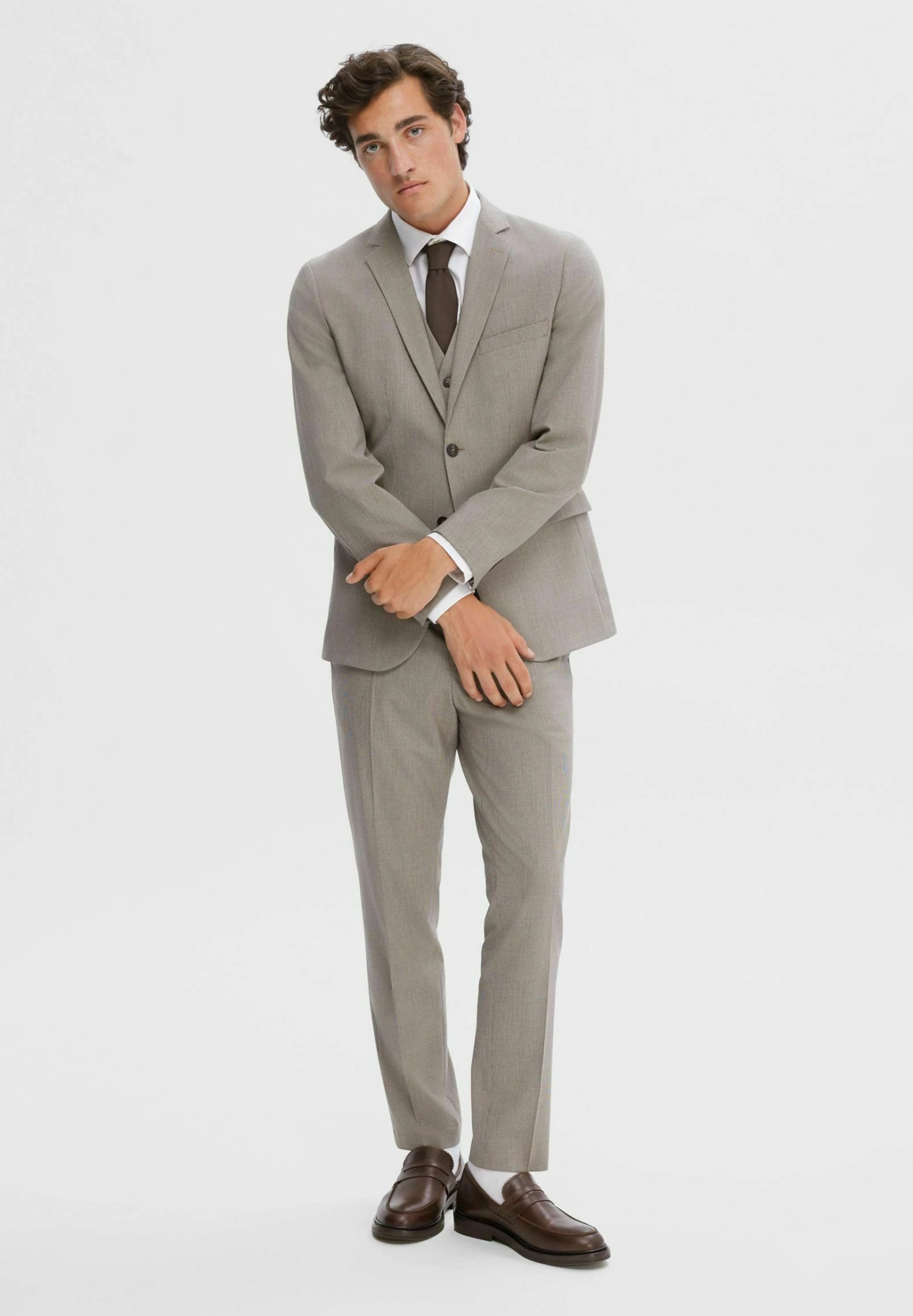 Selected Homme Einreihiger - Blazer - Dark Earth 2 Selected Homme Einreihiger - Blazer - Dark Earth - Afbeelding 2