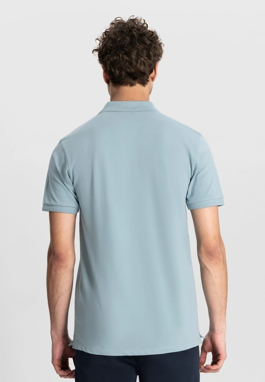 Bowie Stretch - Poloshirt - Medium Blue 2 Bowie Stretch - Poloshirt - Medium Blue - Afbeelding 2