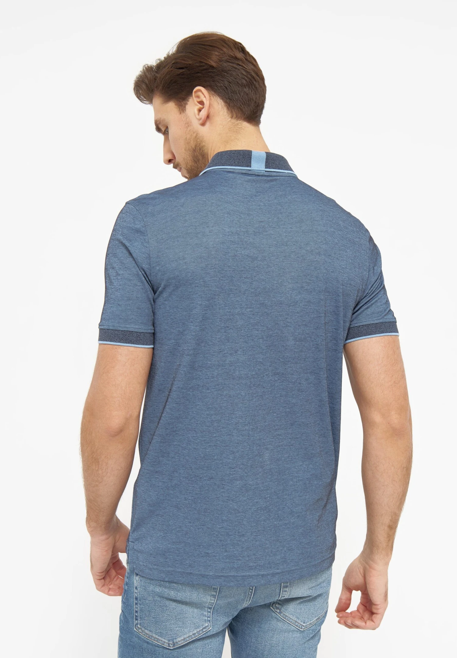 Valencia - Poloshirt - Navy Melange 3 Valencia - Poloshirt - Navy Melange - Afbeelding 3