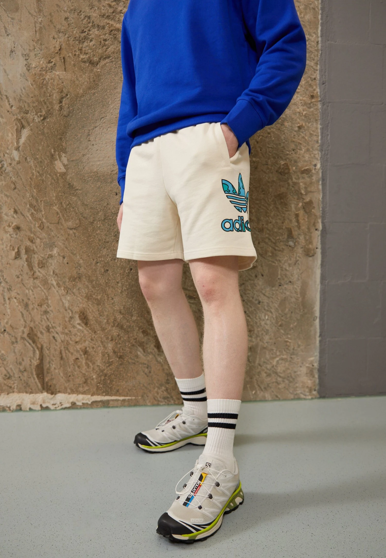 Adidas Originals Stacked Short - Trainingsbroek - Black/Bright Cyan/Mint Rush 1 Adidas Originals Stacked Short - Trainingsbroek - Black/Bright Cyan/Mint Rush