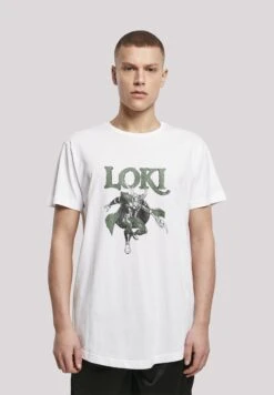 F4NT4STIC Marvel Universe Loki Zepter - Superhelden Iron Man Capta - T-Shirt Print - White