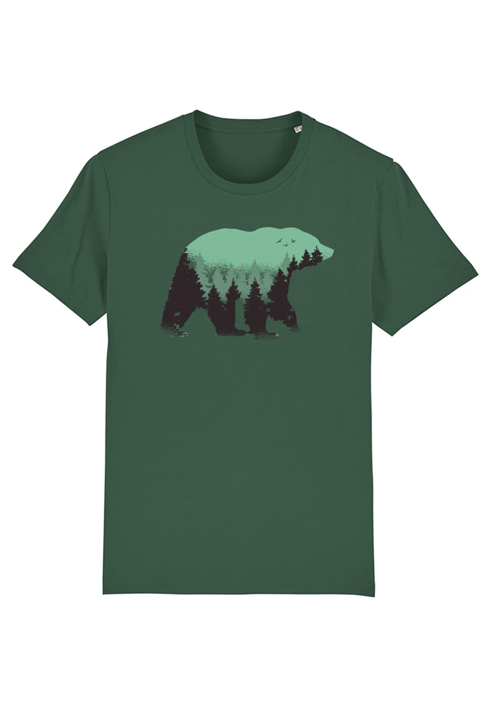 Waldbär - T-Shirt Print - Bottle Green 1 Waldbär - T-Shirt Print - Bottle Green