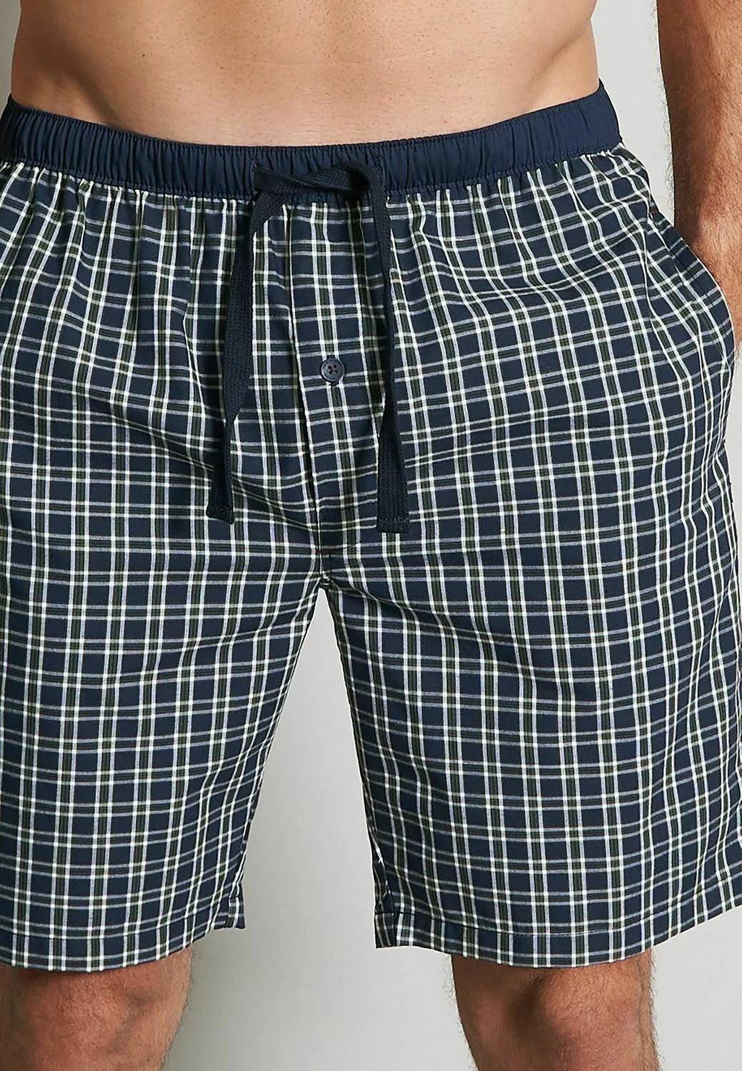 Tom Tailor Kurze Bermuda Mit Eingriff Knopf Bi - Pyjamabroek - Dunkelblau Kariert 3 Tom Tailor Kurze Bermuda Mit Eingriff Knopf Bi - Pyjamabroek - Dunkelblau Kariert - Afbeelding 3
