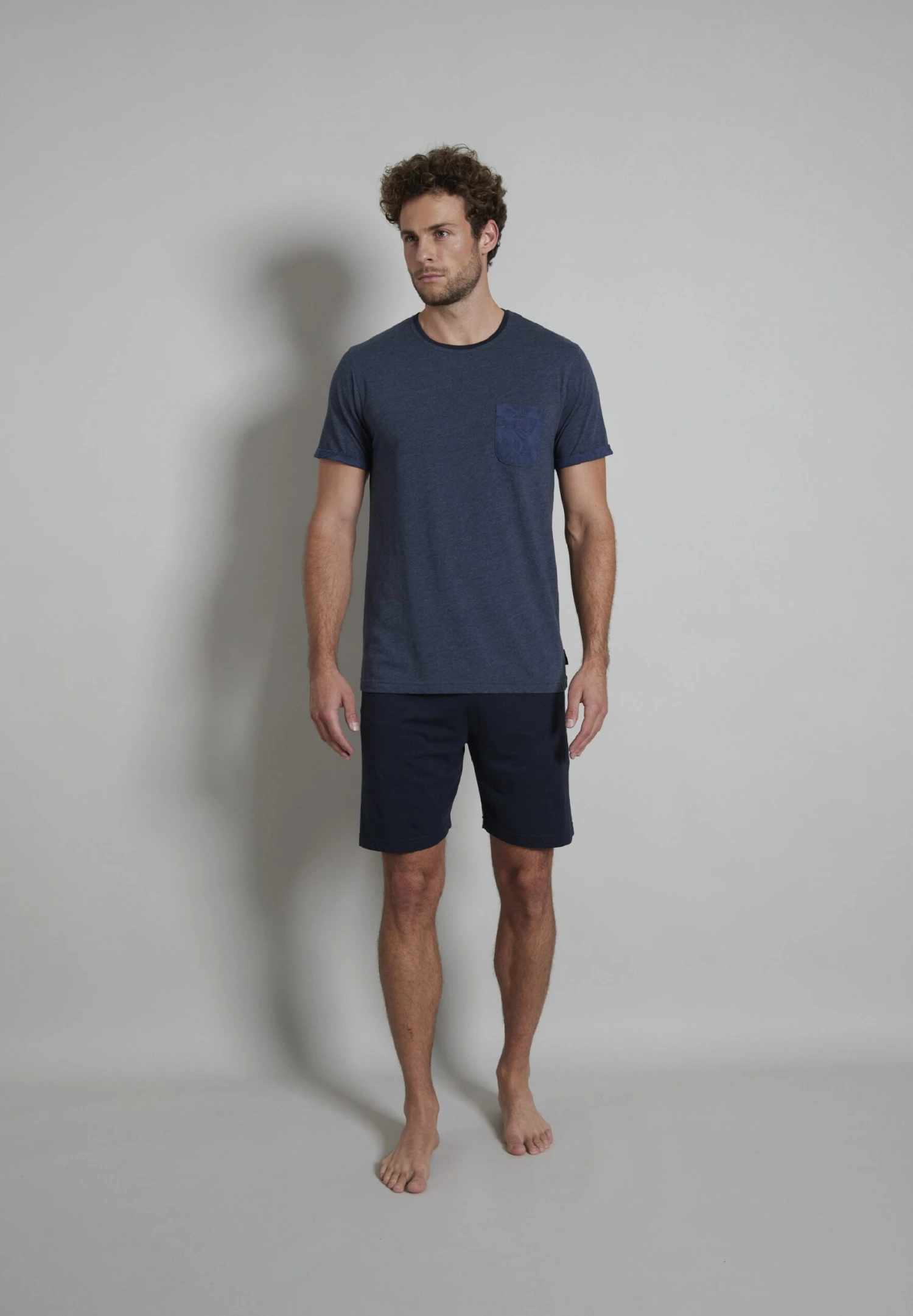 Tom Tailor Set - Pyjama - Blau Dunkel Melange 1 Tom Tailor Set - Pyjama - Blau Dunkel Melange