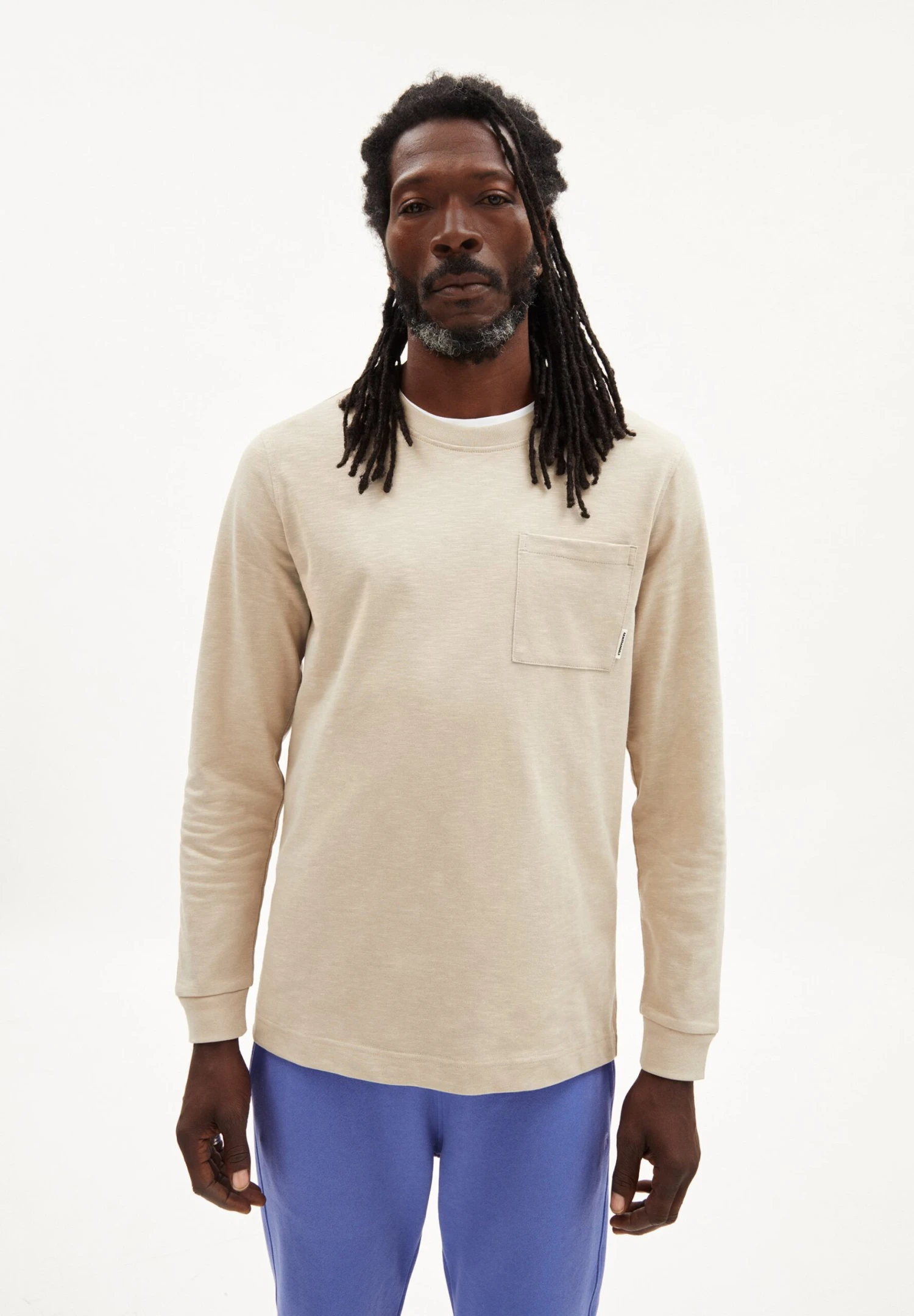 Armedangels Baazo Flamé - Longsleeve - Sand Stone 1 Armedangels Baazo Flamé - Longsleeve - Sand Stone