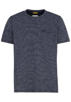 Camel Active Mit Feinem Streifenmuster - T-Shirt Print - Night Blue