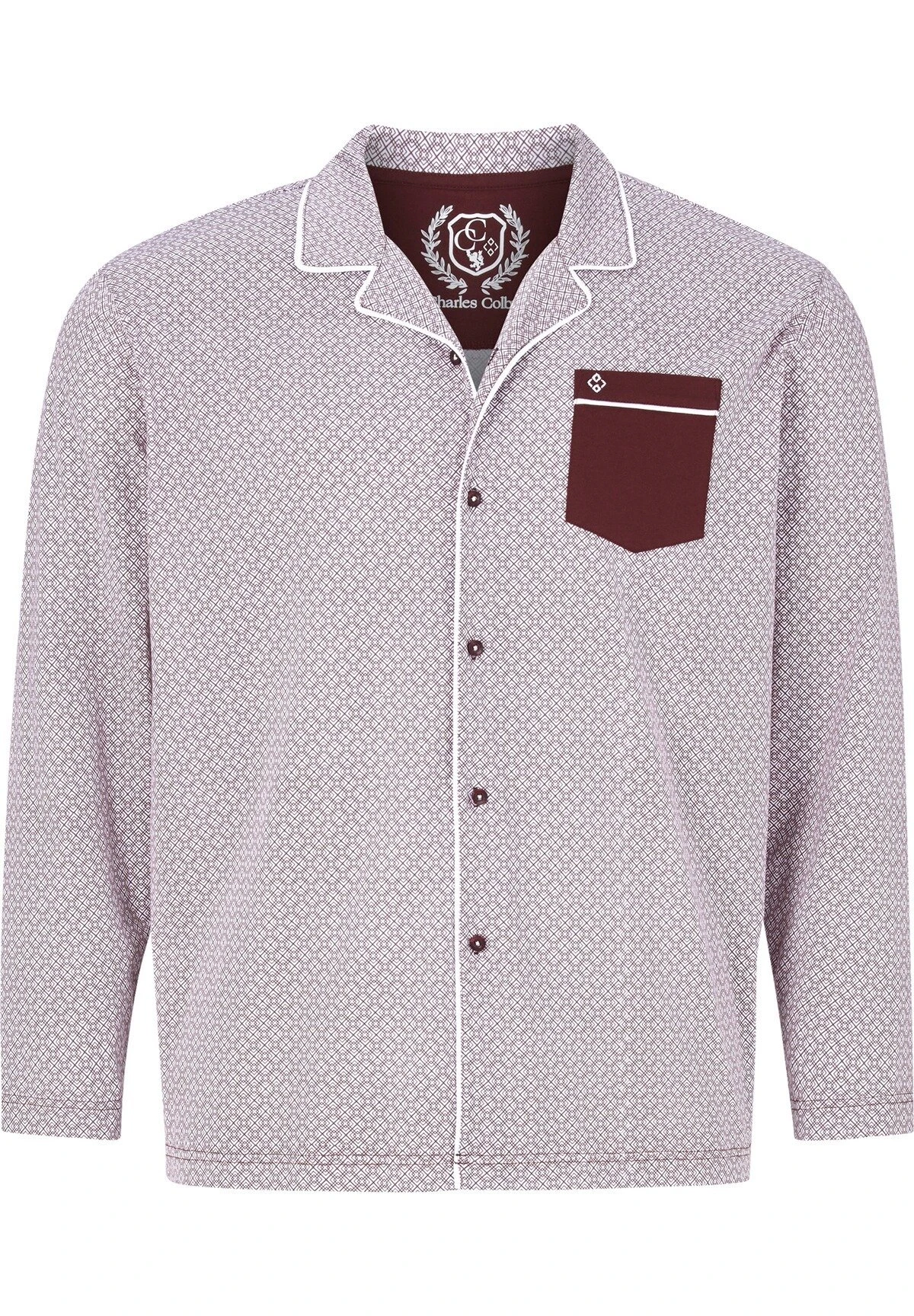 Lord Koloman - Pyjama - Dunkelrot Gemustert 8 Lord Koloman - Pyjama - Dunkelrot Gemustert - Afbeelding 8