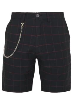 BRAVE SOUL Chester - Shorts - Black/Burg Check