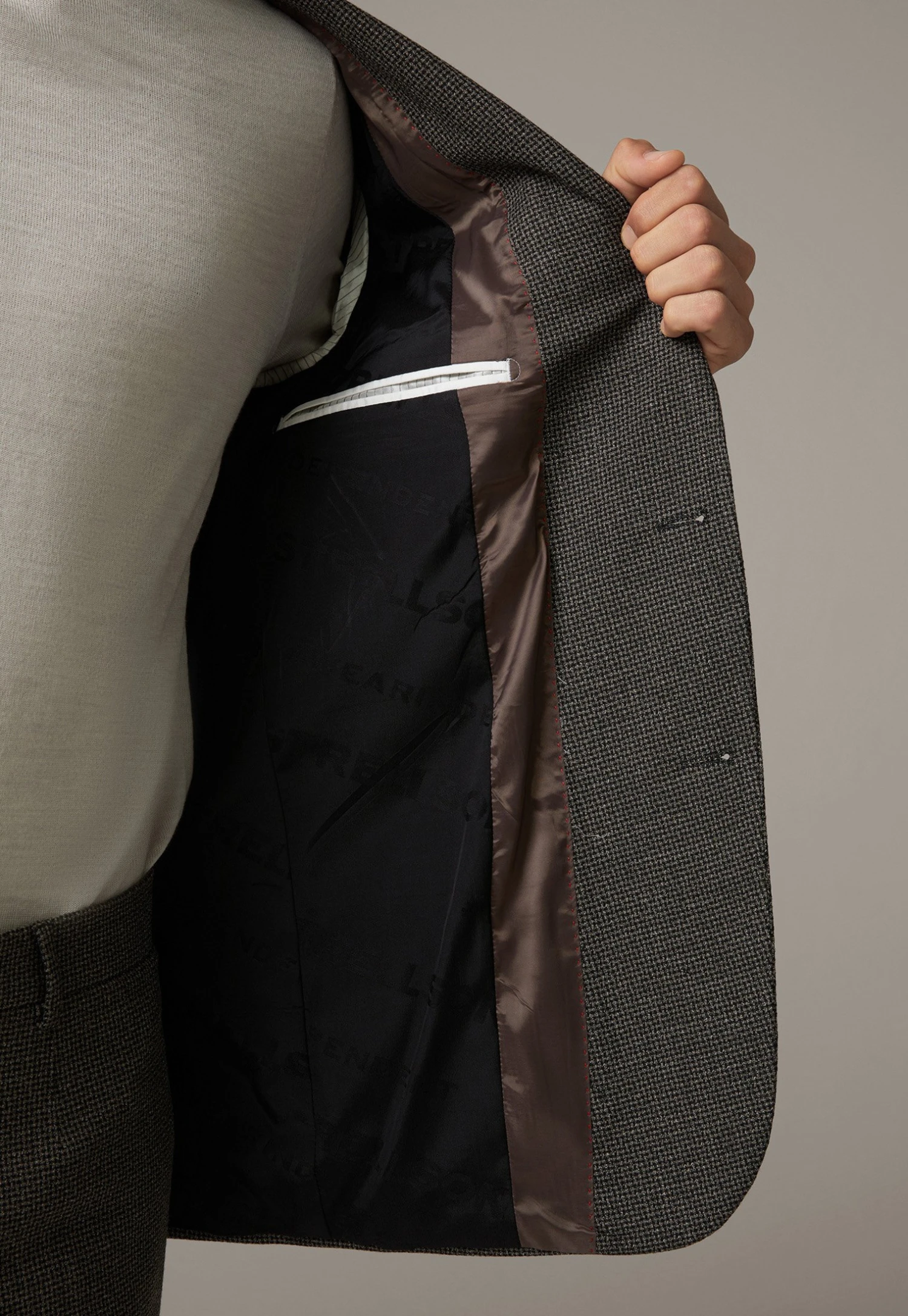 Strellson Sakko Arndt - Blazer - Dunkelbraun Schwarz Gemustert 5 Strellson Sakko Arndt - Blazer - Dunkelbraun Schwarz Gemustert - Afbeelding 5