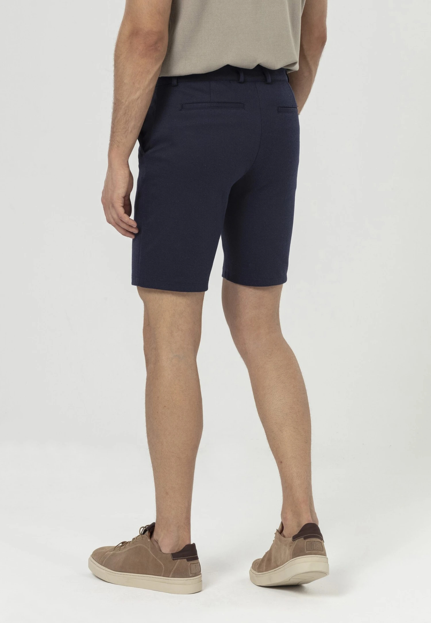 Binding Detailed - Shorts - Navy Blue 2 Binding Detailed - Shorts - Navy Blue - Afbeelding 2