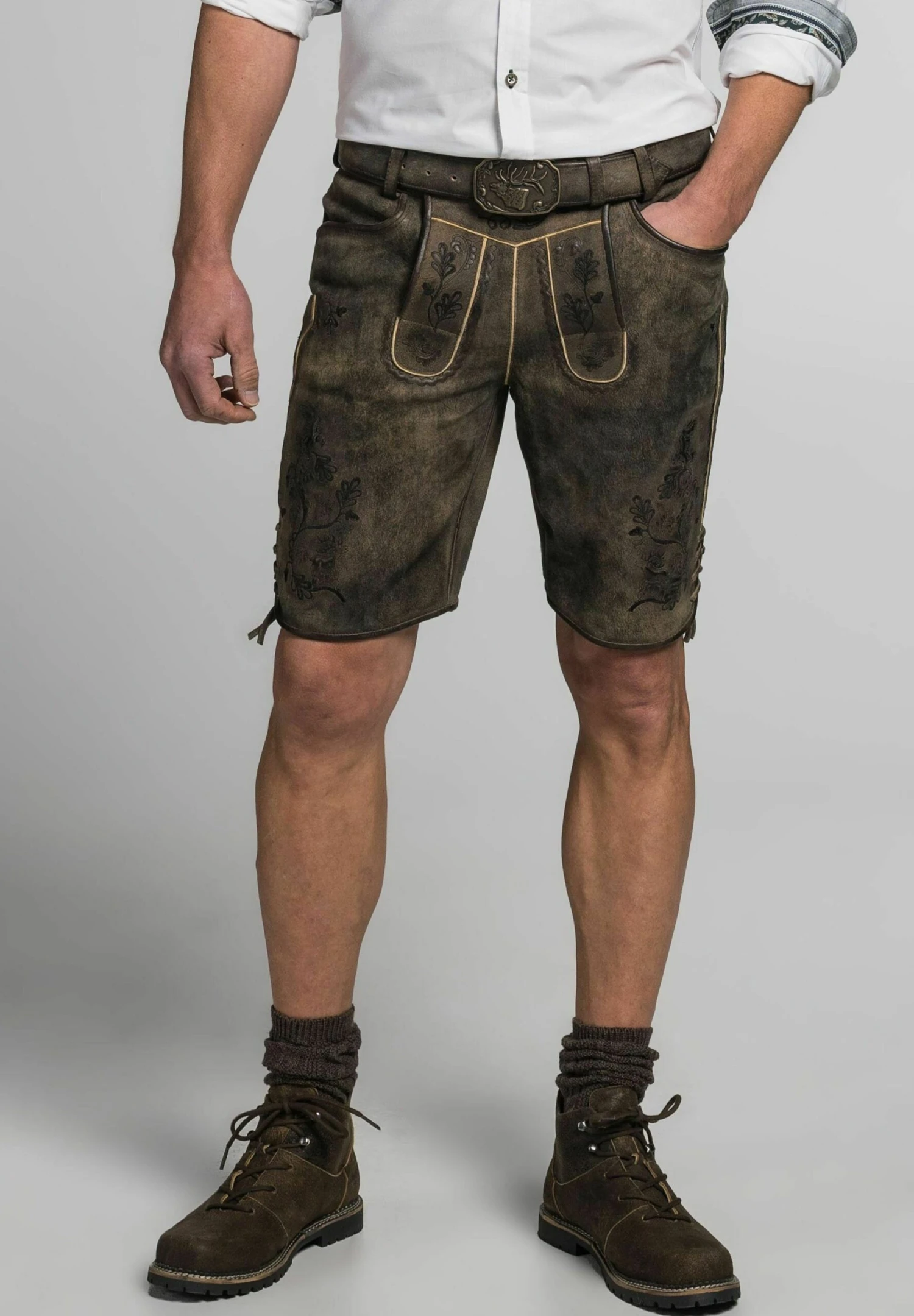 Spieth & Wensky Archibald - Leren Broek - Schwarz 1 Spieth & Wensky Archibald - Leren Broek - Schwarz