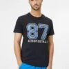 Aeropostale T-Shirt Print - Schwarz Weiß Taubenblau -Next Verkoopwinkel ba51165516a94da5a89d245b1c2688a6