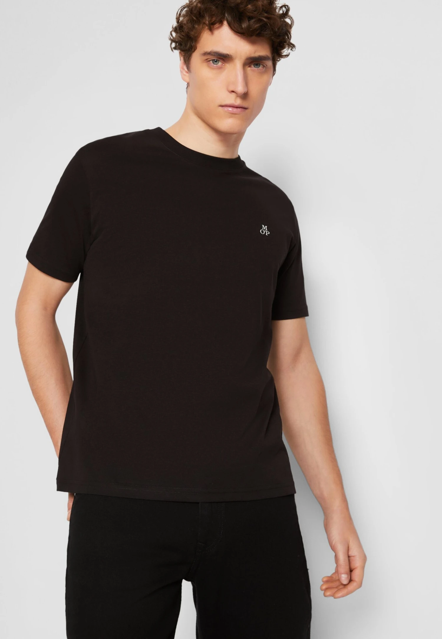 Marc O'Polo Short Sleeve Logo - T-Shirt Basic - Black 4 Marc O'Polo Short Sleeve Logo - T-Shirt Basic - Black - Afbeelding 4