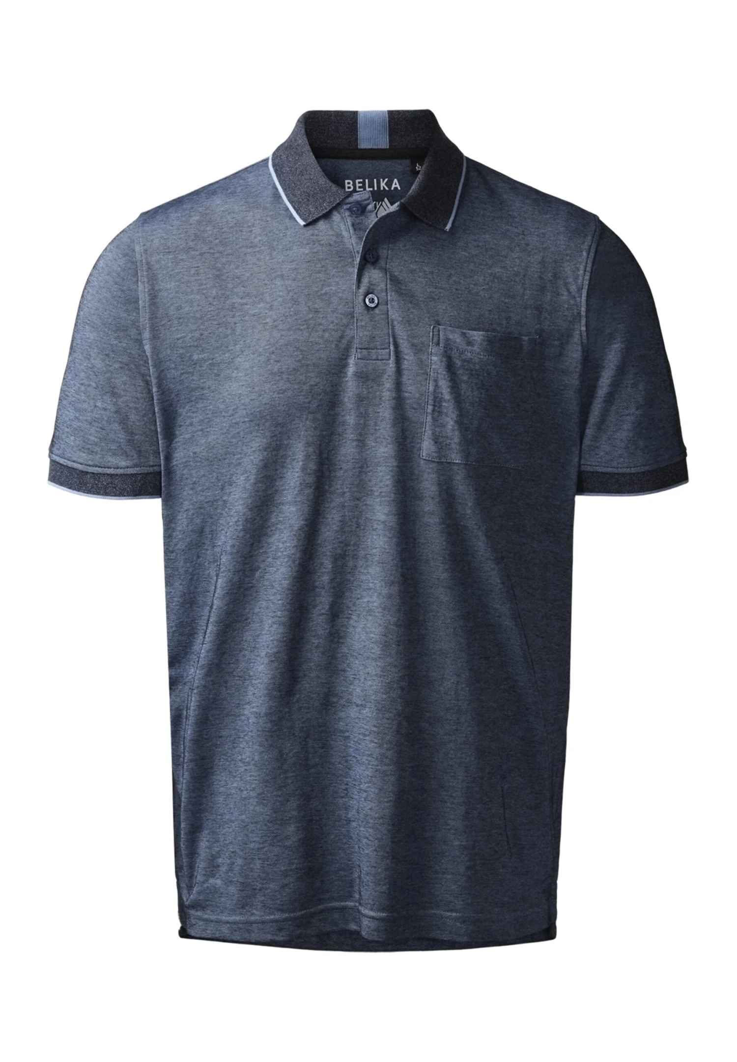 Valencia - Poloshirt - Navy Melange 8 Valencia - Poloshirt - Navy Melange - Afbeelding 8