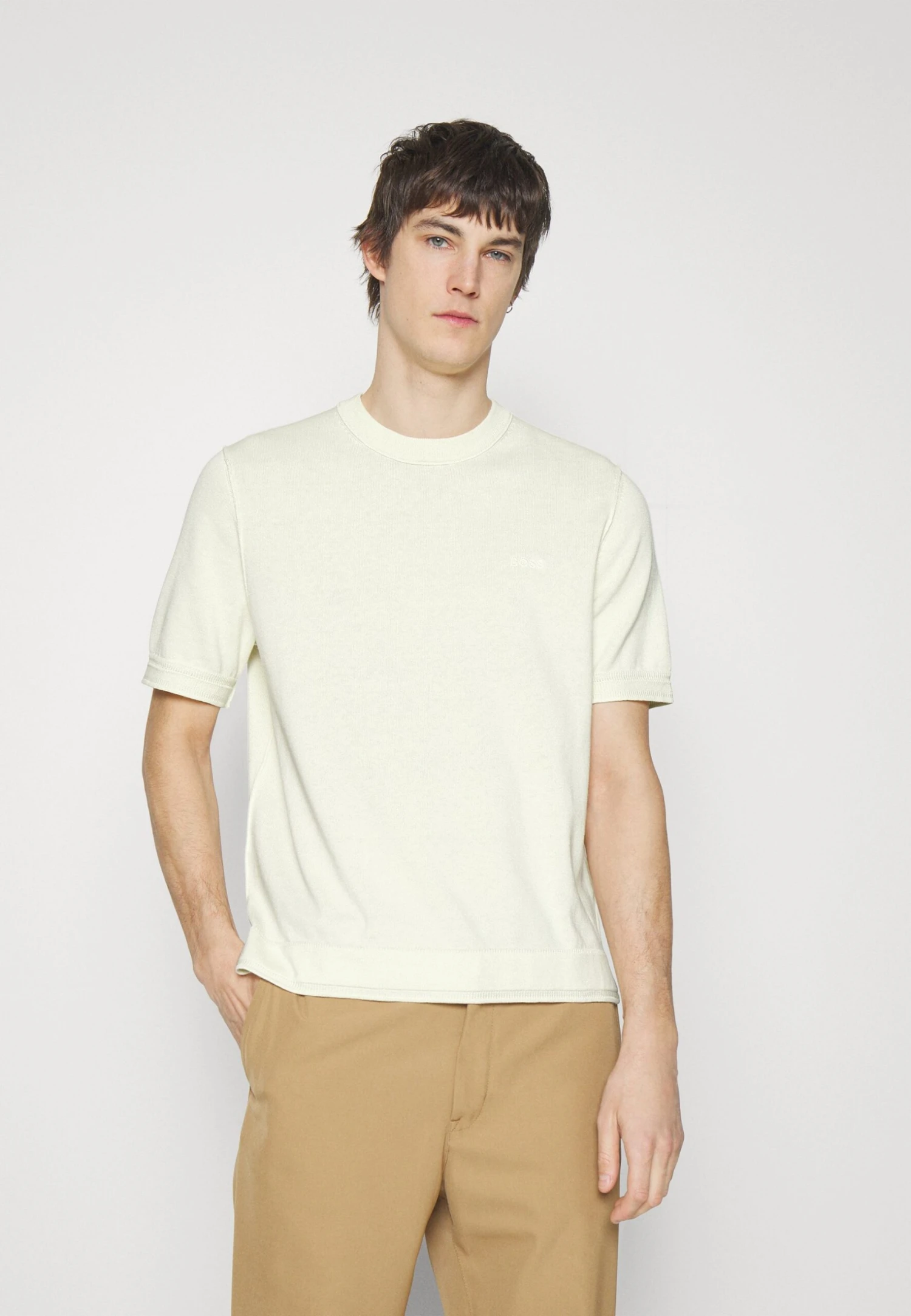 Boss Alinus - T-Shirt Basic - Light Beige 1 Boss Alinus - T-Shirt Basic - Light Beige