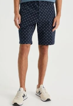 WE FASHION Regular Fit Met Dessin - Shorts - Blue
