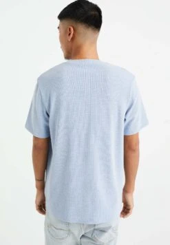 WE FASHION Met Structuur - T-Shirt Basic - Blue -Next Verkoopwinkel bee8cc310c3c4b1f86717b51c0664b39