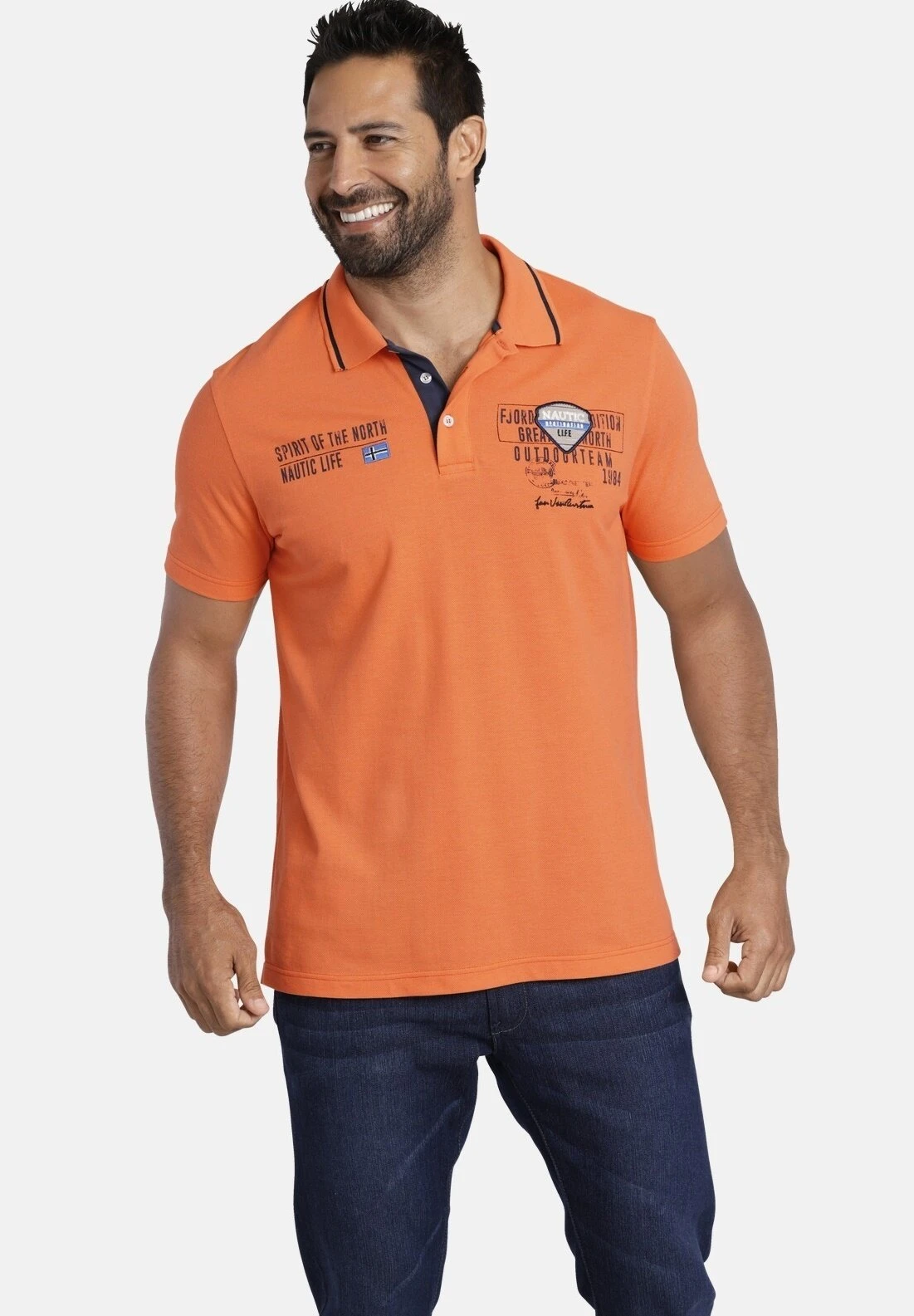 Hallfred - Poloshirt - Orange 1 Hallfred - Poloshirt - Orange